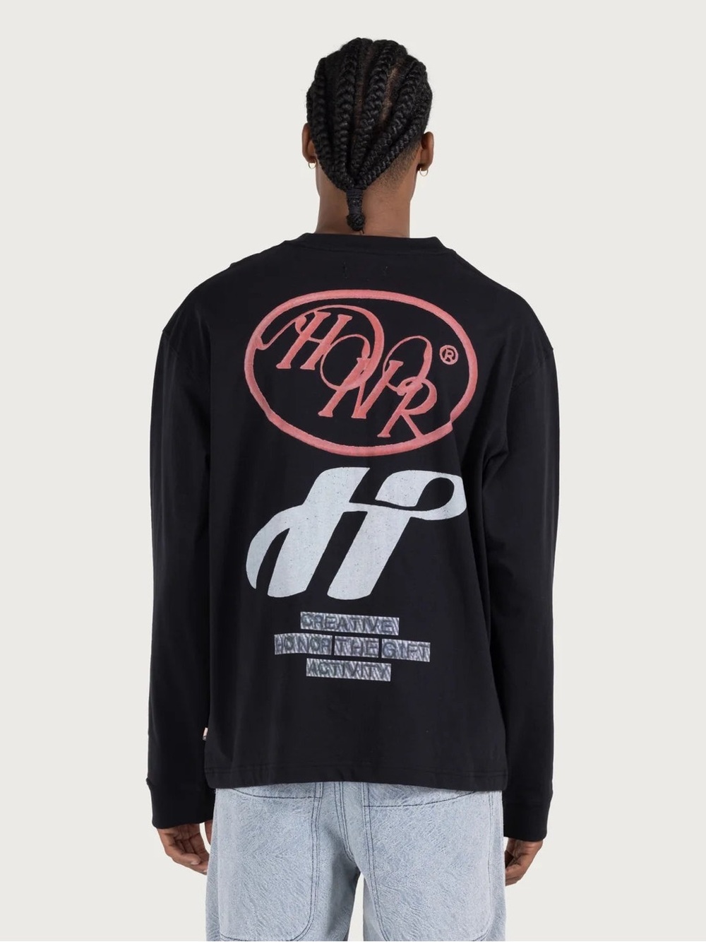 Honor the Gift C-fall Pop Art Long Sleeve Sweater - BLACK Size Large - Picture 5 of 8